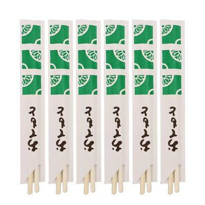 Disposable Bamboo Chopsticks Food Grade with Paper Sleeve Packing