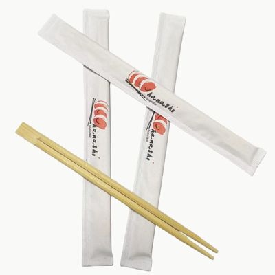 Wholesale Chopsticks Custom logo Branded Sushi Sleeves Semi Paper Cover Sleeve for Bamboo Chopsticks Custom logo Chopstick Restaurants & Hotels& Camping